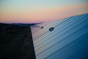 Solar Panel at Sunset